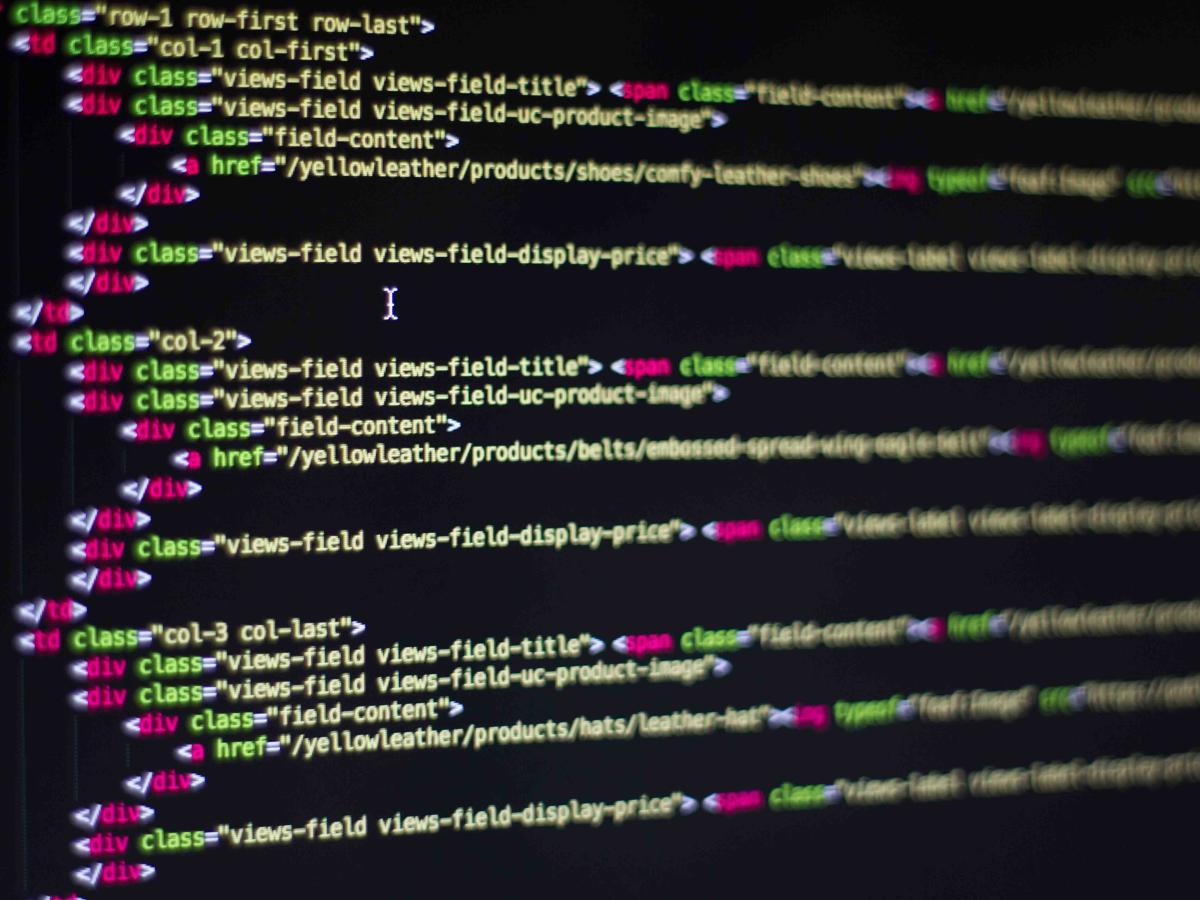 web page source code